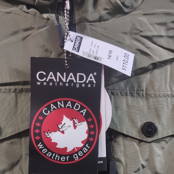 Canada Weather Gear Kids Green Raincoat - Picture 2 of 6